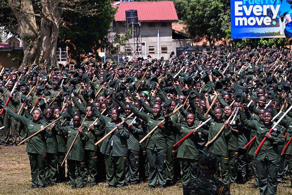 Patriotism students of Kings College Buddo taking their oaths during their passout on Saturday. (PPU Photo)