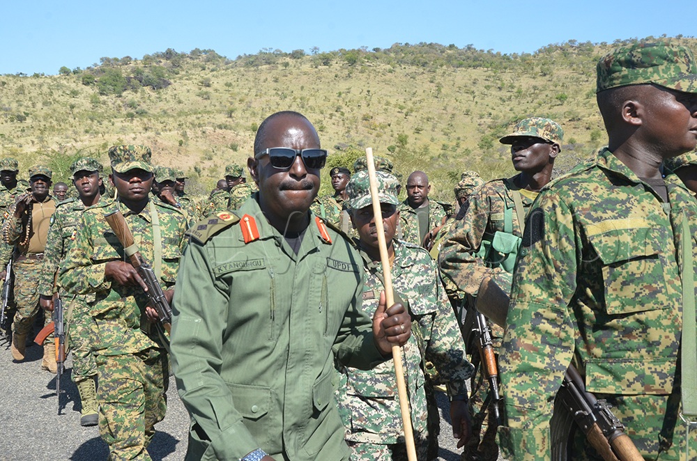 The 2nd in command of the 3rd Infantry Division, Col. Allan Kyangungu, accompanied the troops during the 30km walk towards the Kenya border. (Credit: Olandason Wanyama)
