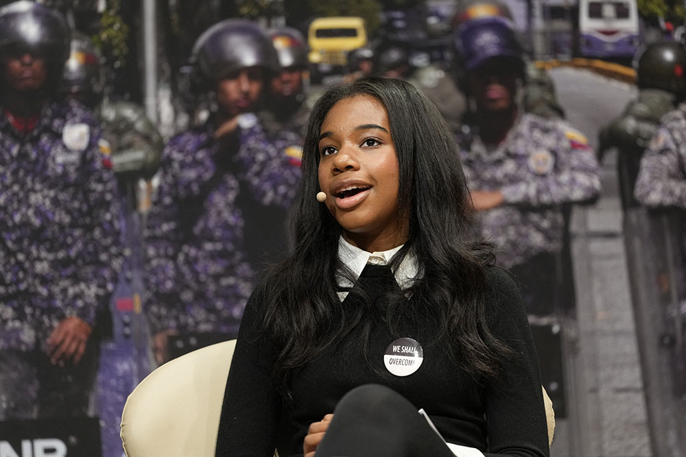 Activist, author and granddaughter of Martin Luther King Jr, Yolanda Renee King attends the Nobel Peace Prize peace forum in the University of Oslo´s auditorium in connection with the awarding of the Nobel Peace Prize to Maria Corina Machado on December 11, 2025. (Credit: AFP)