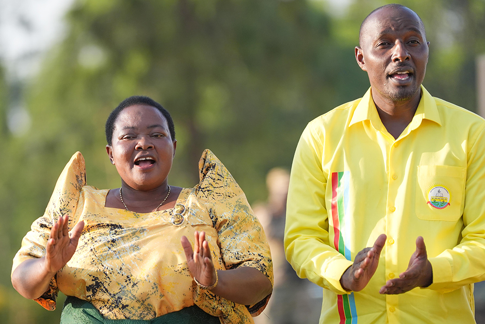 Prime Minister Robinah Nabbanja (Left).
