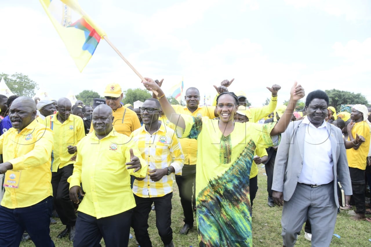 Hon. Phiona Nyamutoro with NRM supporters after the rally.