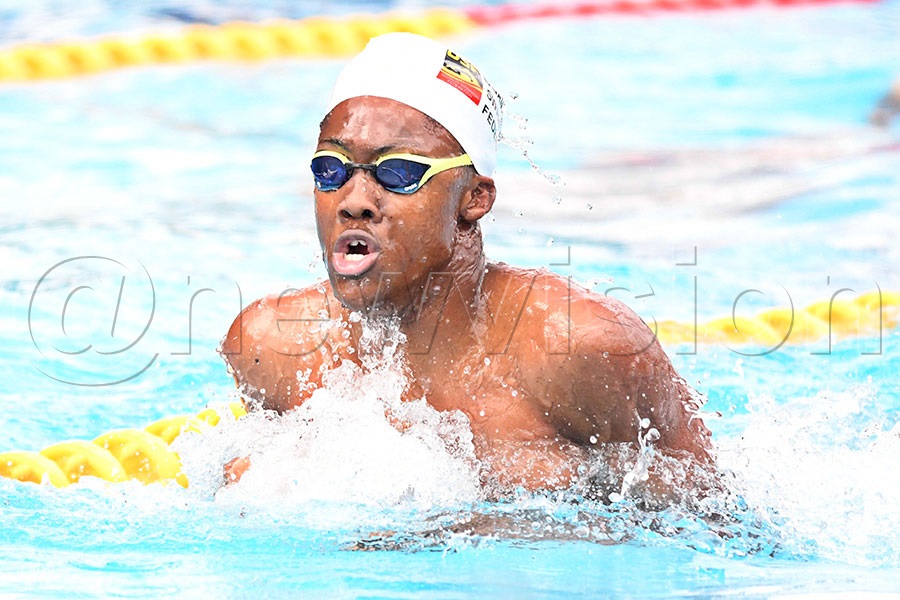 Seroma Christian High School's Reagan Kisakye in action during the USSSA Swimming championship at Seroma High School pool. Photo by Michael Nsubuga
