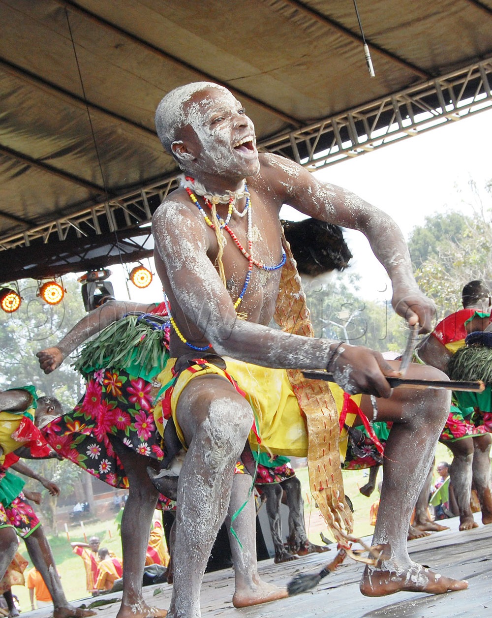 A student from Mbale SS in a cultural dance action. (Photo by Mathias Mazinga)