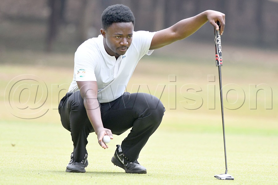 Abdu Kakeeto's best-of-the-round 71 propeled him to the top in the amateurs' competition. Photo by Michael Nsubuga