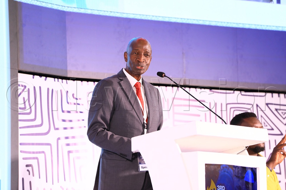 Ernest Rubondo, giving his opening remarks at the event. (Credit: Moses Kigongo)