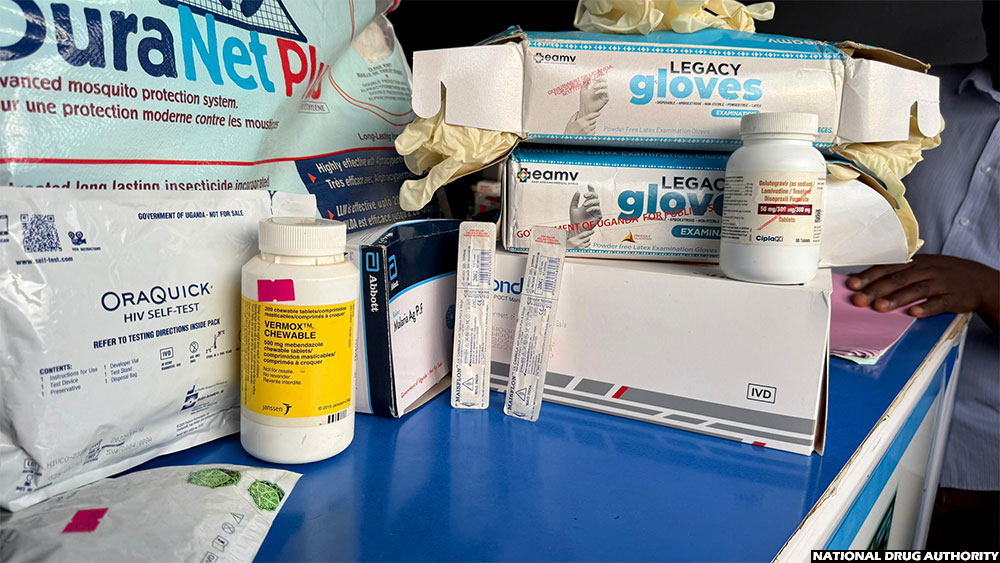 Some of the recovered medical drugs and devices that Odoi was found with