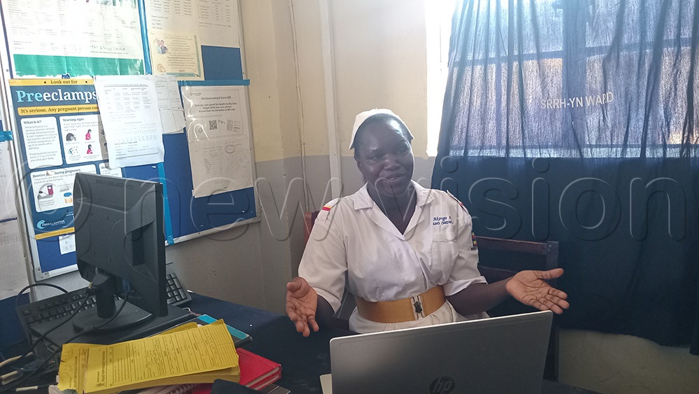 Agnes Akongo, the Assistant Nursing Officer for Midwifery and in charge of the Gynaecology Ward. (Photo by Juliet Akello)