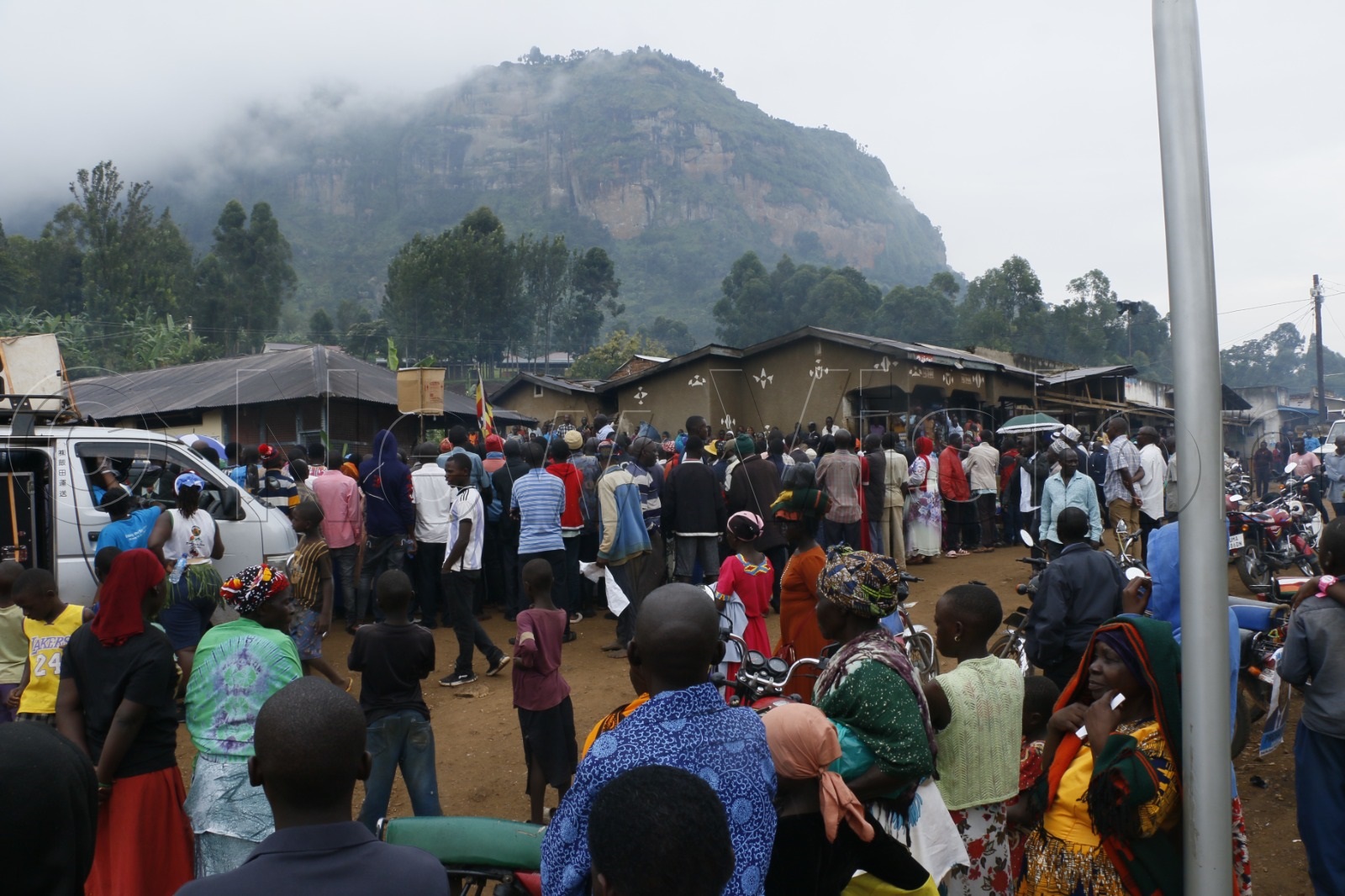FDC supporters listening to Nandala Mafabi.
