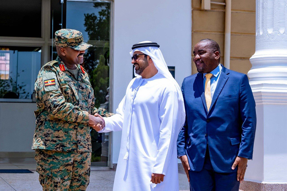 Chief of Defence Forces (CDF), Gen Muhoozi Kainerugaba meets a delegation from MIRA Aerospace of Abu Dhabi at the Special Forces Command (SFC) headquarters.