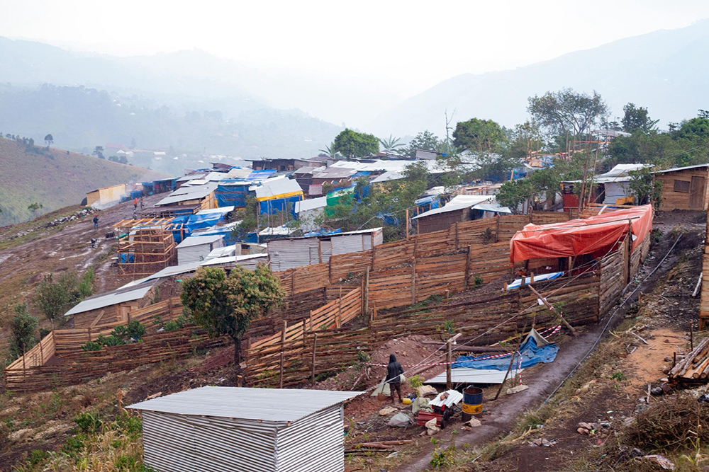 Human settlements at the gold mine in Kyayugwe Sub-county, Kanungu District.